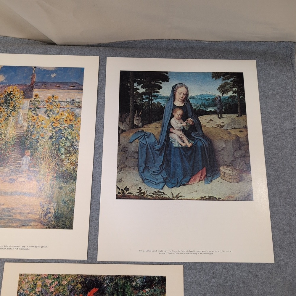National Gallery of Art Print Set Renoir Monet Gerard David Impressionist Art - Picture 4 of 5